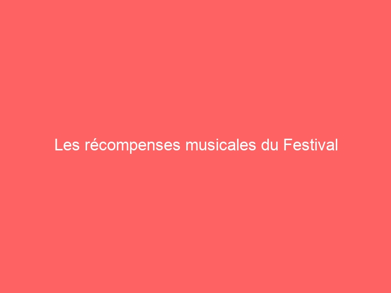 Les récompenses musicales du Festival d&rsquo;animation d&rsquo;Annecy 2020